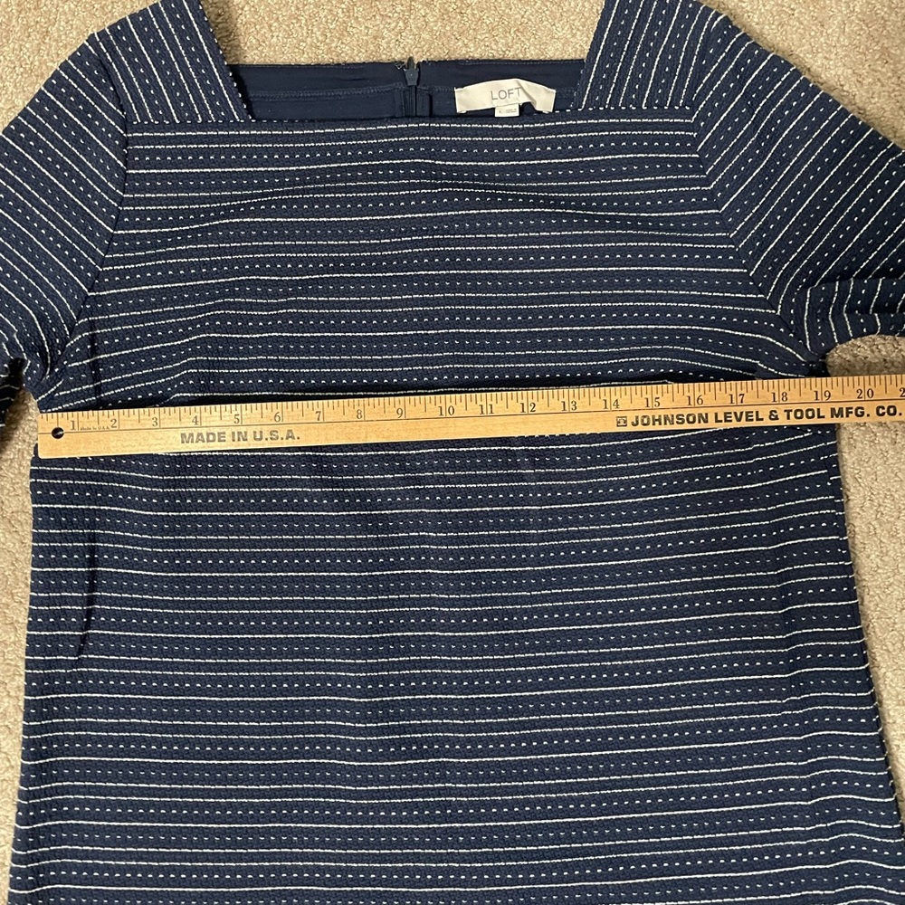 Loft shift Blue and white stripe mini dress